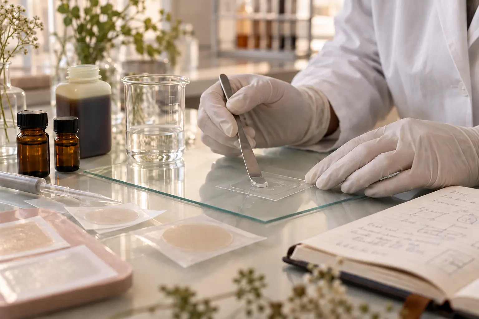 CLEIR formulation work on a laboratory bench