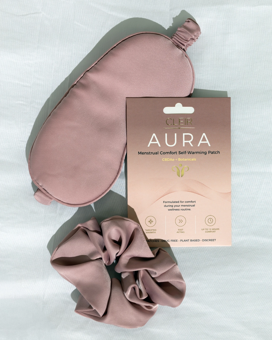 CLEIR Aura pouches with a hot water bottle